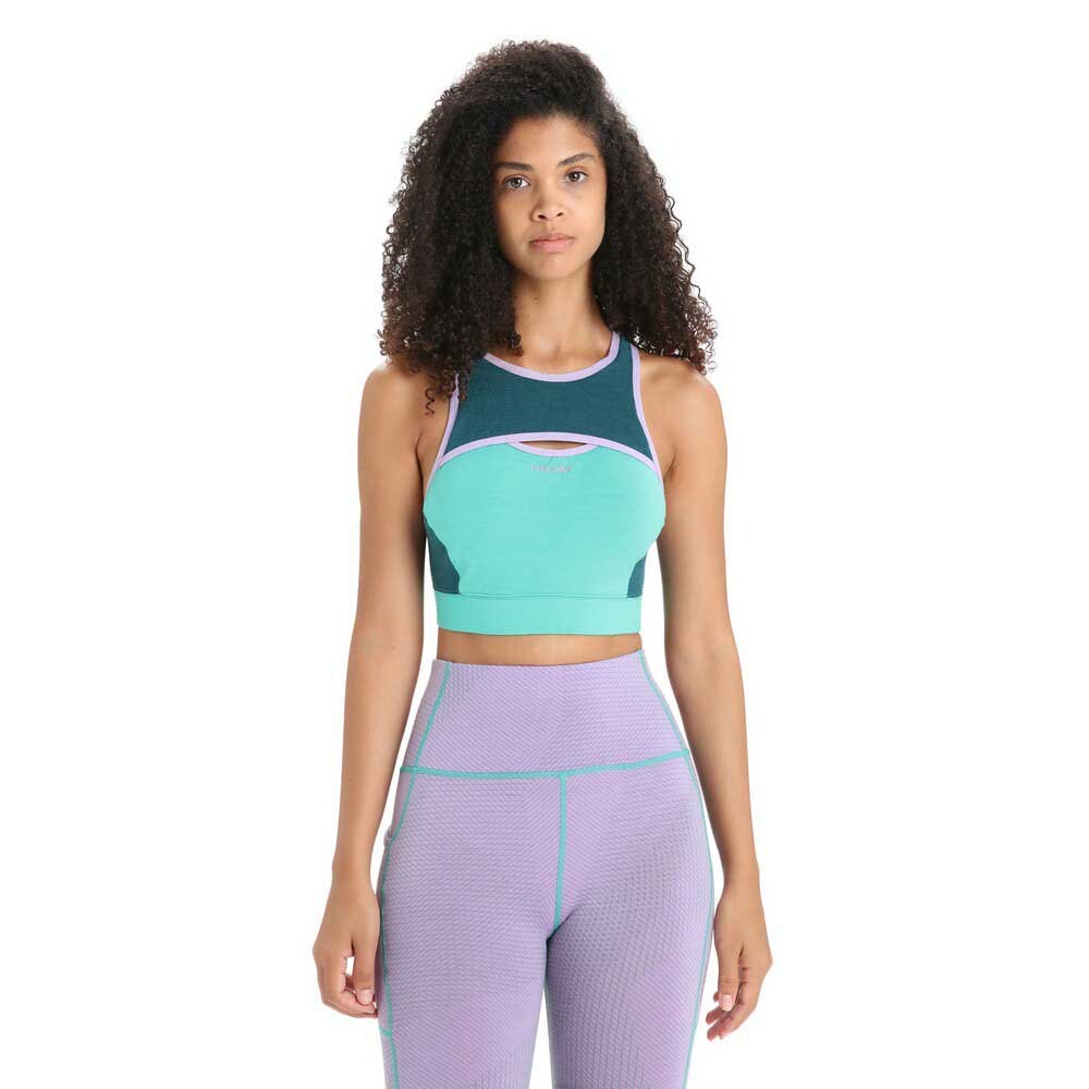 

Спортивный бюстгальтер Icebreaker ZoneKnit, зеленый