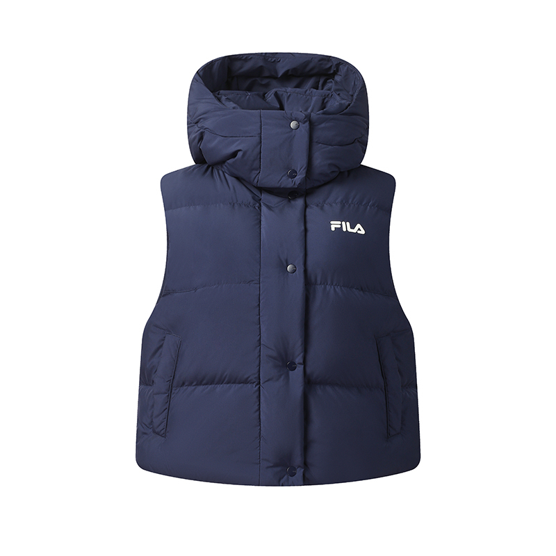 

FILA Оригинальная женская пуховая жилетка винтажного синего цвета, Vintage Blue