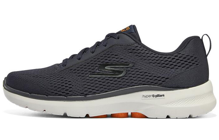 

Skechers Go Walk 6 Lifestyle Shoes Men Low-top Navy Blue/White/Black/Orange