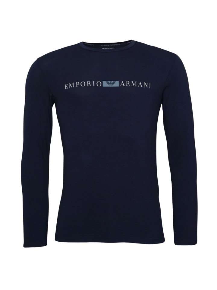 

Лонгслив Emporio Armani, синий