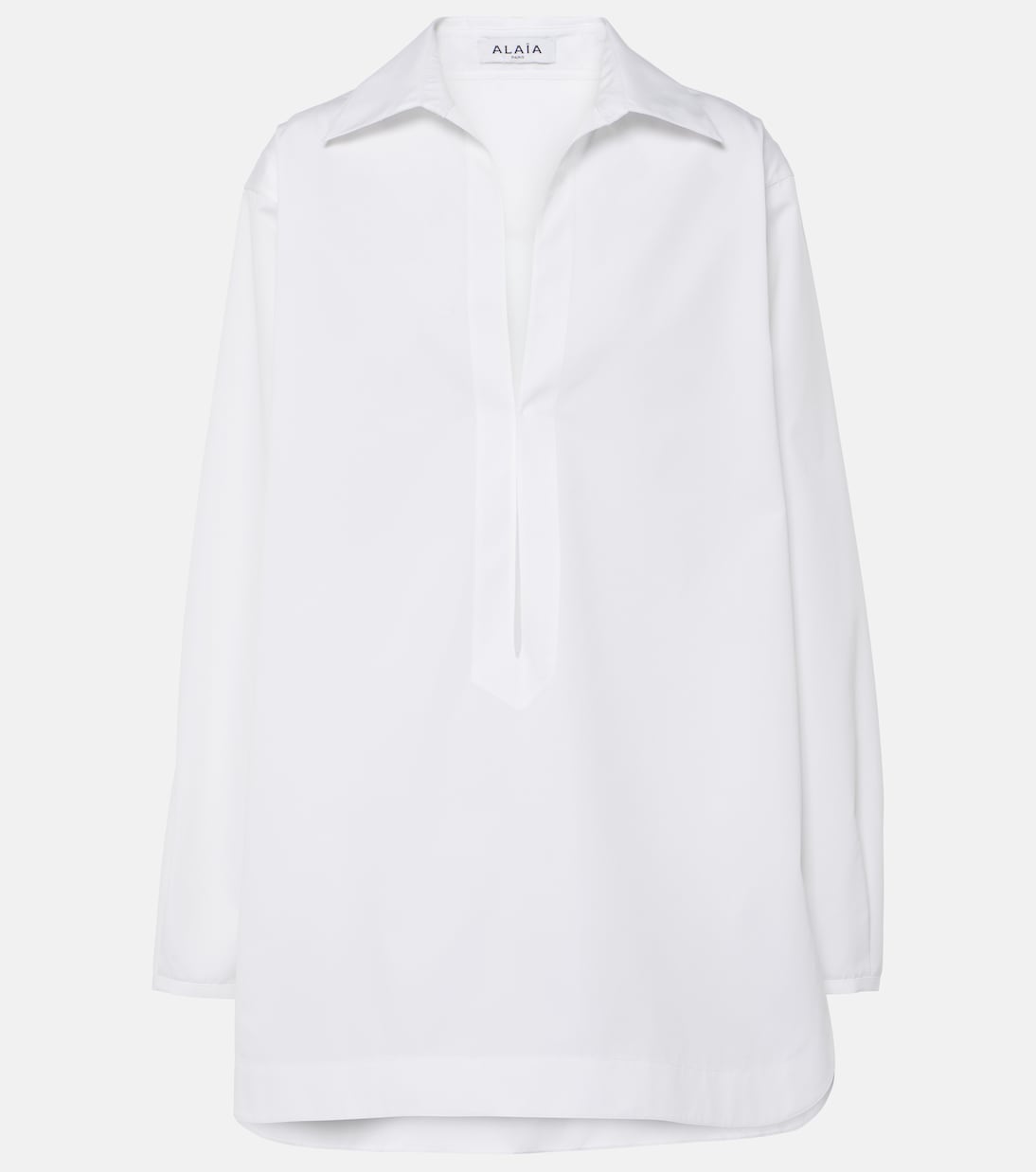 

Мини-платье из хлопкового поплина Alaïa, Blanc