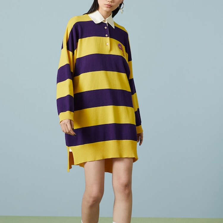 Платье Gucci с длинными рукавами, желтый — фото 2