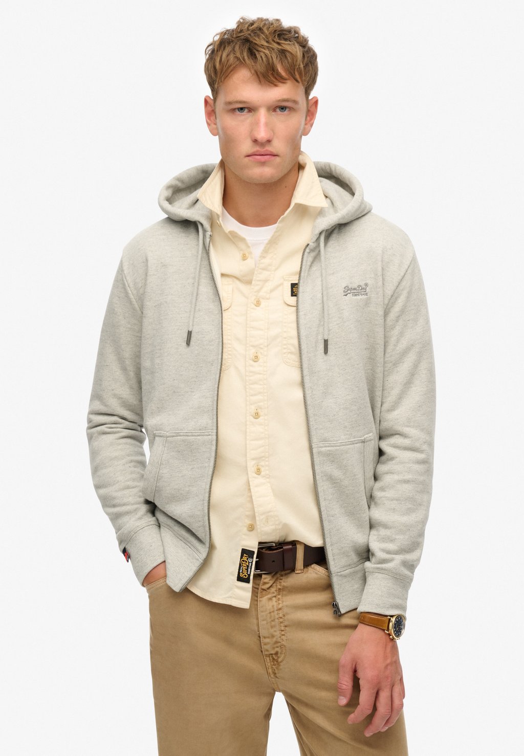 

Толстовка на молнии Superdry, серый