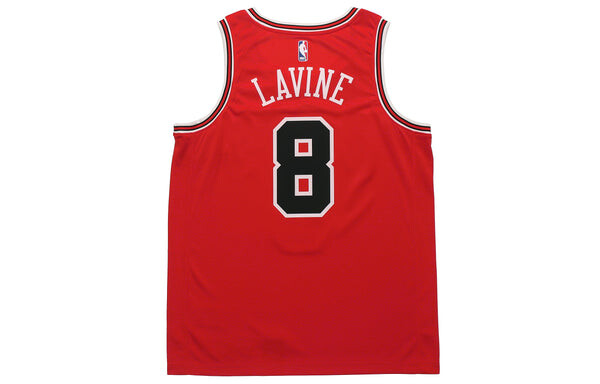 Футболка nba team limited jersey sw fan edition chicago bulls zach lavine № 8 red Nike, красный — фото 2