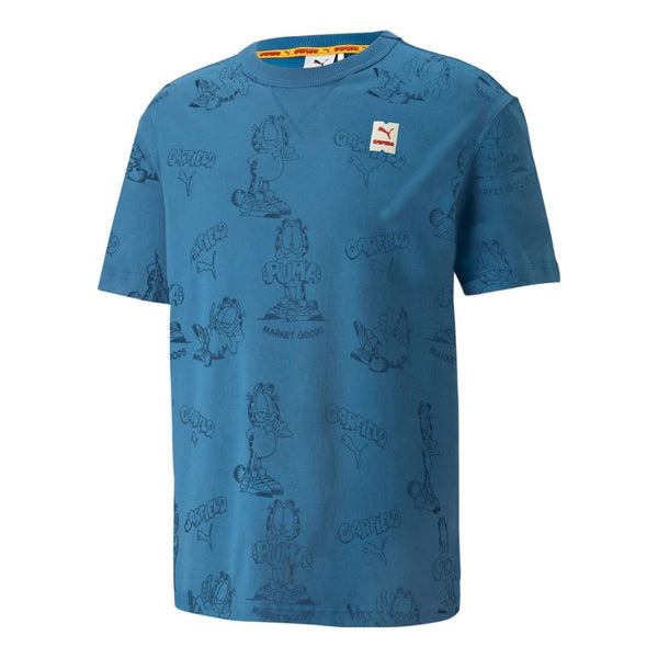 

Футболка x garfield printed tee 'vallarta blue' Puma, синий