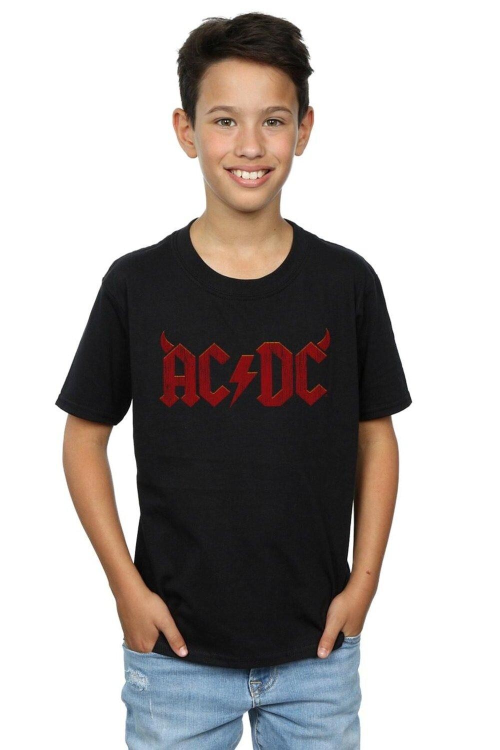 

футболка с логотипом Horns AC/DC, черный