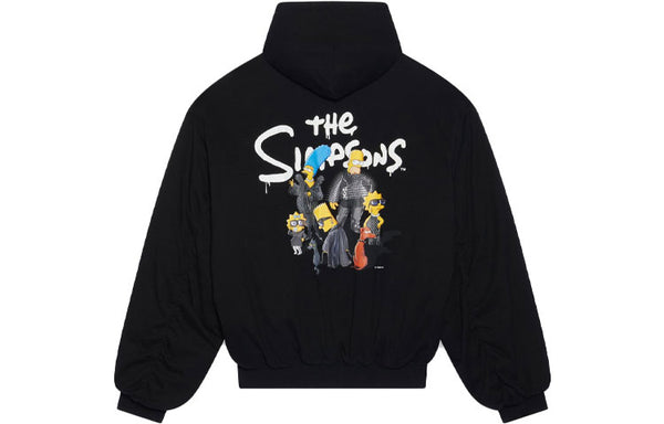 Толстовка x the simpsons padded bomber hoodie 'black' Balenciaga, черный — фото 2