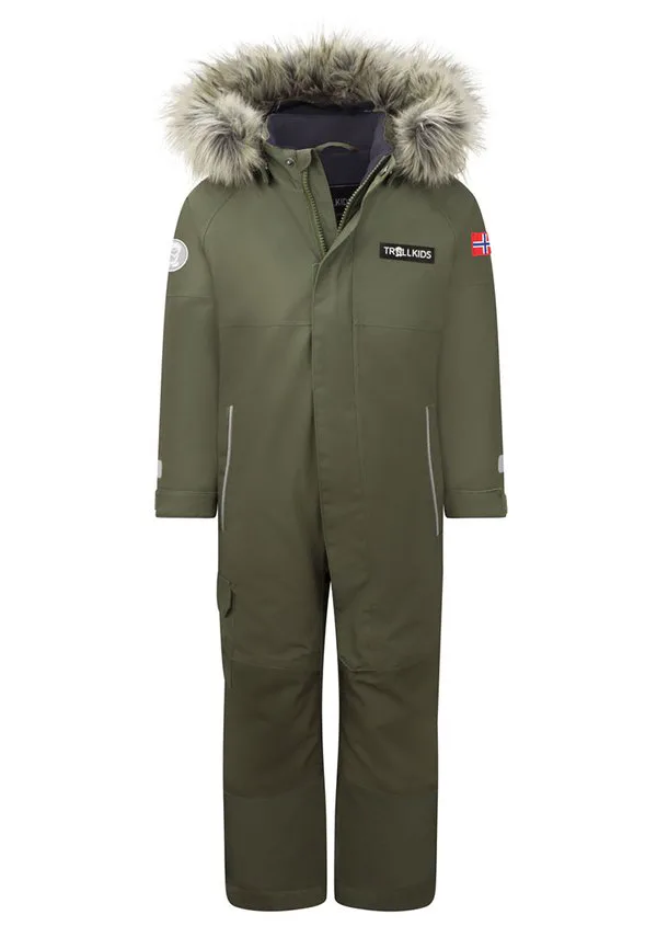 Снежный комбинезон киркенес Trollkids, Dusky Olive/Navy