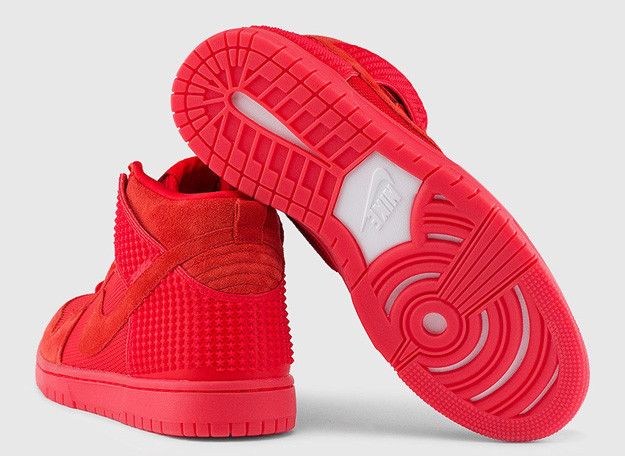 Кроссовки Nike Dunk Hi CMFT Premium Red October, красный — фото 2