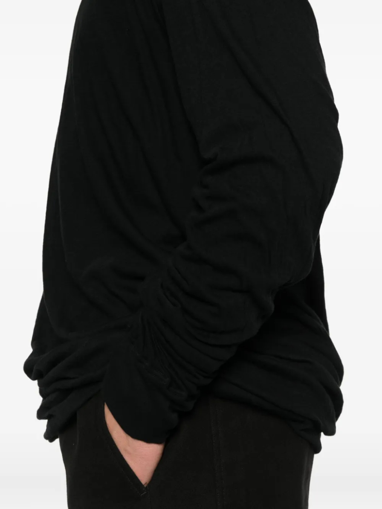 Rick Owens футболка из органического хлопка, черный — фото 4