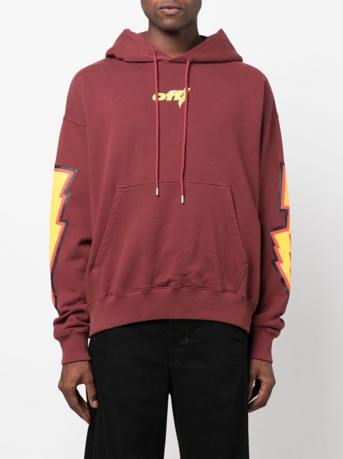 Off-White худи Thunder Stable, красный — фото 3