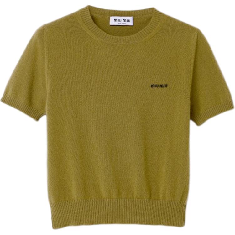 

Женский кашемировый свитер FW25 MIU MIU, fern зеленый