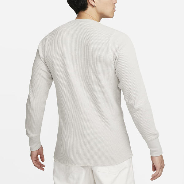 Футболка Nike Long Sleeve Top Life Heavyweight 'Grey', серый — фото 4