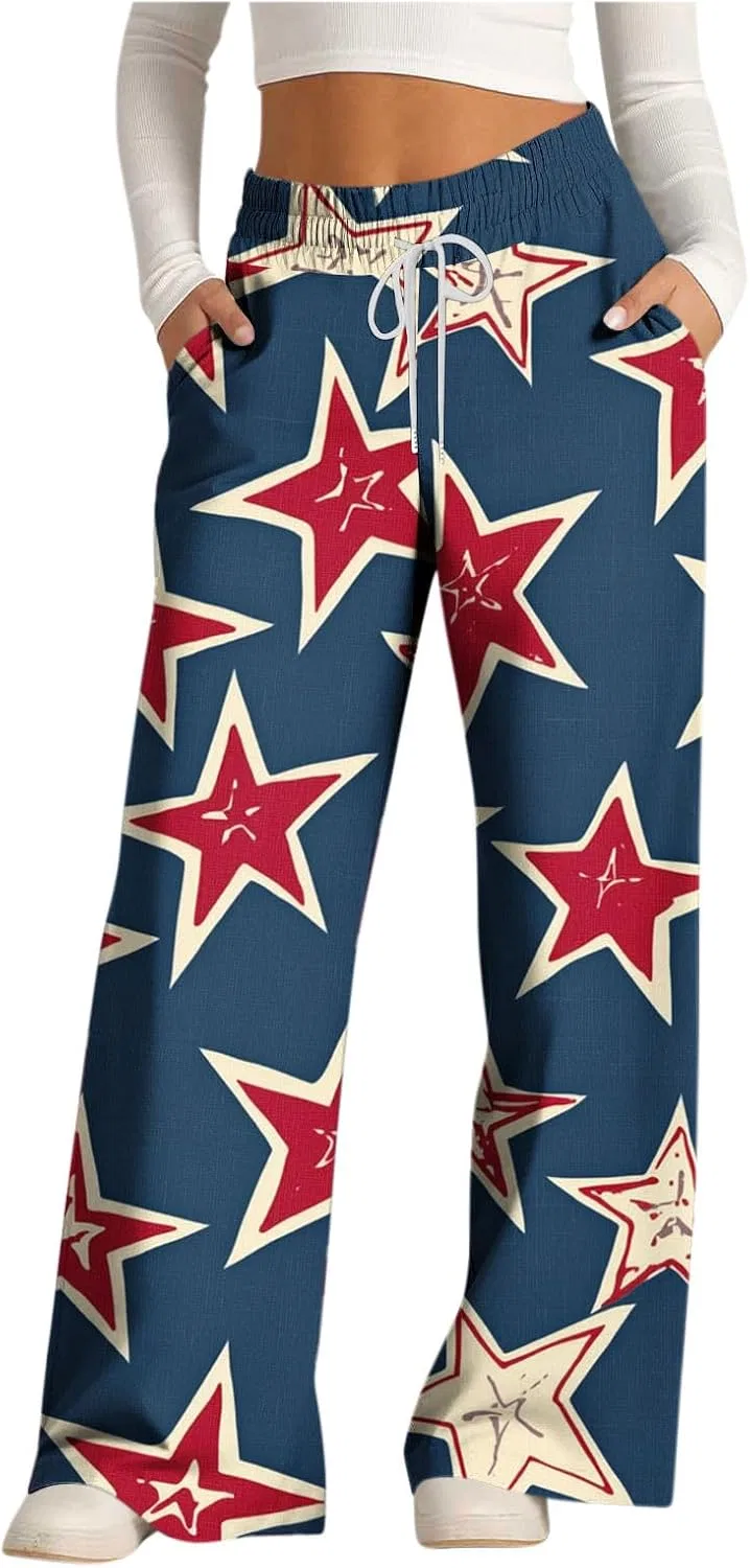Джинсы широкие, Womens, красный