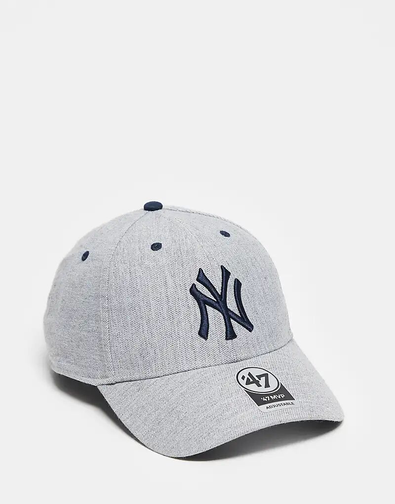 

47 Brand NY Yankees льняная кепка MVP серого цвета