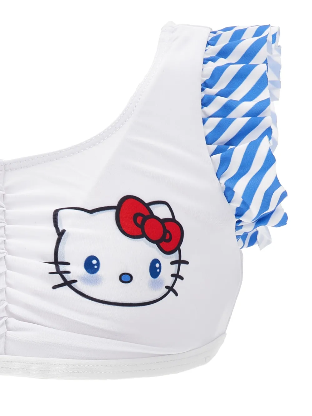 Бикини Hello Kitty в полоску с оборками из коллаборации с Sanrio Monnalisa, белый — фото 3