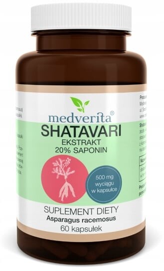 

Medverita, Экстракт Шатавари, 20% сапонинов, 60 капсул.