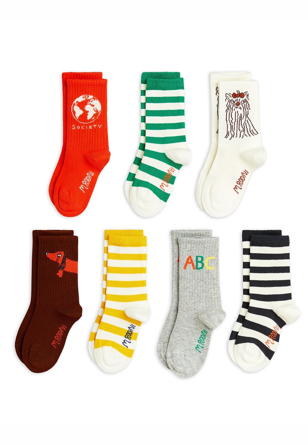 

Носки SOCIETY SOCKS UNISEX 7 PACK Mini Rodini, разноцветный