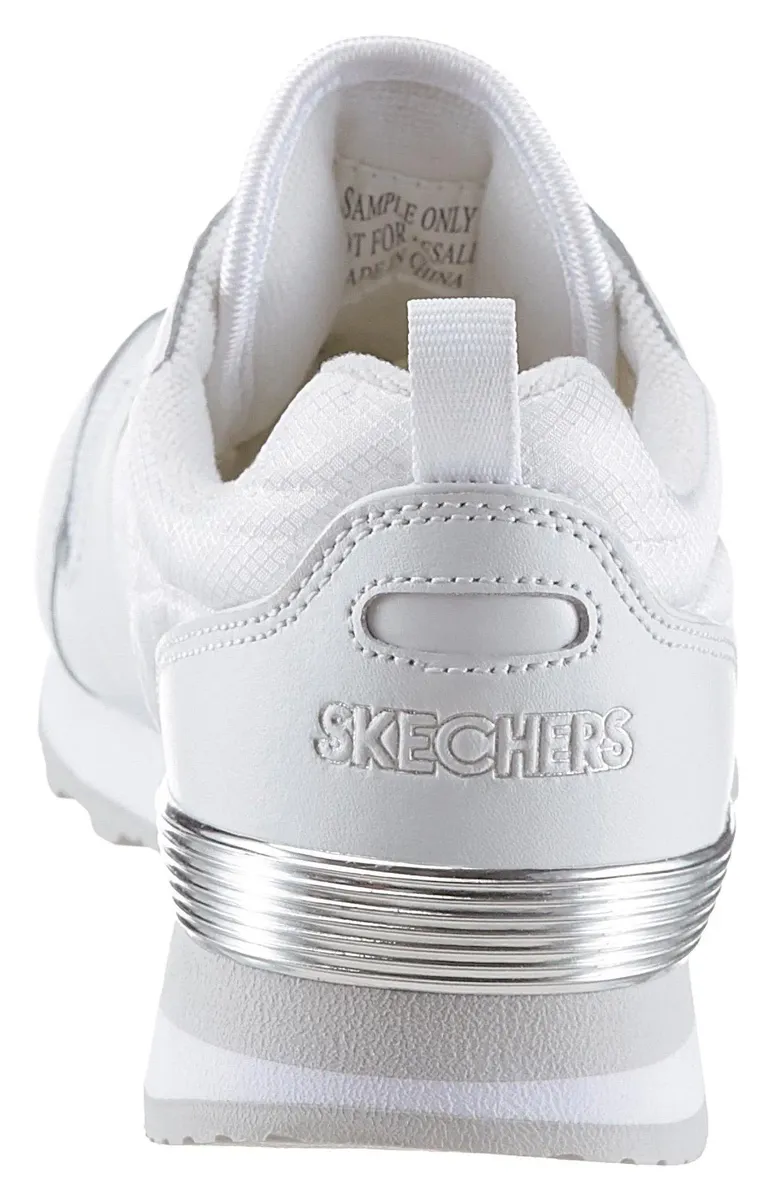 Кроссовки Skechers "Gold'n Gurl", с металлическими деталями, повседневная обувь, полуботинки, туфли на шнуровке, серебристый — фото 2