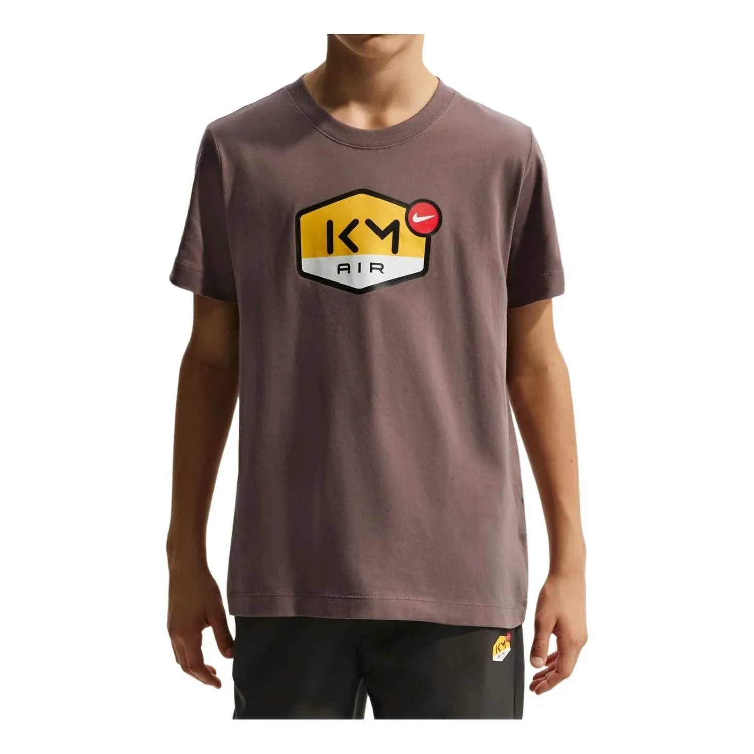 (GS) Футболка Nike Dri-FIT 'Kylian Mbappé - Plum Eclipse', коричневый