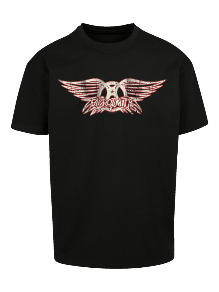 

Футболка большого размера с логотипом рок-группы Aerosmith черного цвета F4NT4STIC, Черный, Футболка большого размера с логотипом рок-группы Aerosmith черного цвета F4NT4STIC