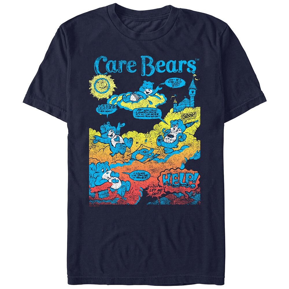 

Мужская футболка с рисунком комиксов Care Bears Licensed Character, темно-синий