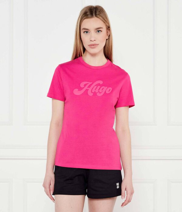 

Футболка damacia_4 Regular fit Hugo, розовый