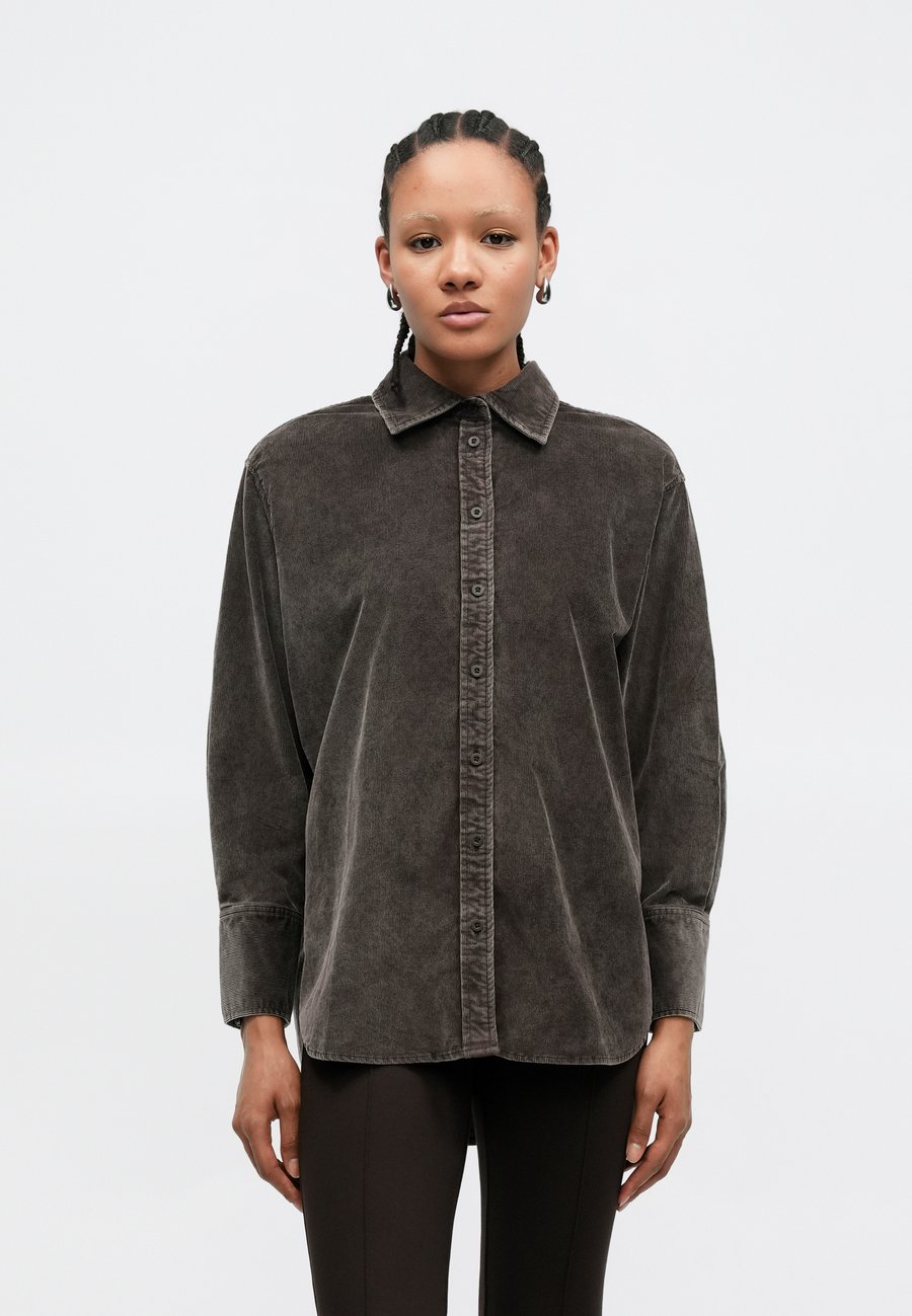 Блуза GAP Button-down blouse, Terra Brown/Dark Brown