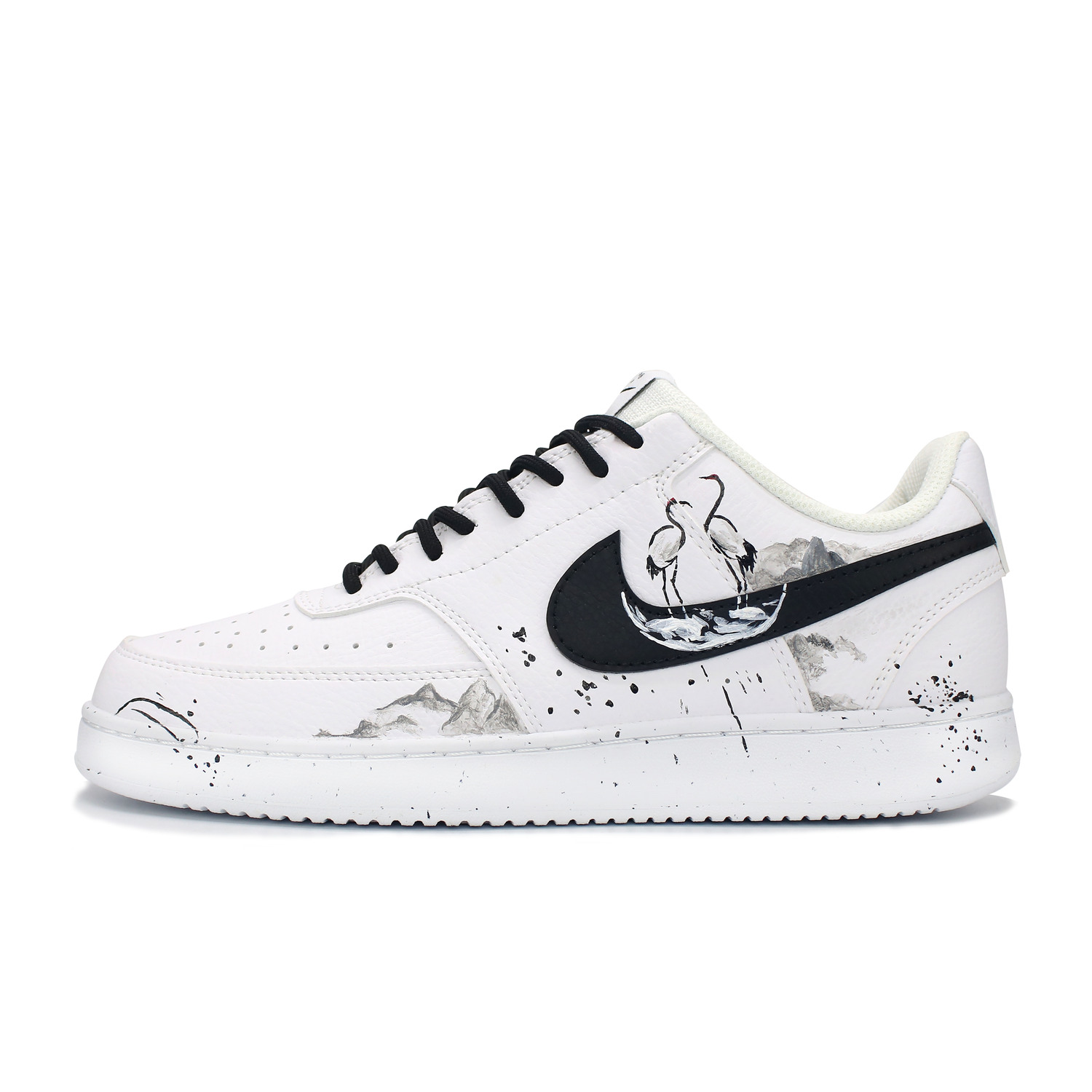 

Кроссовки Nike Court Vision 1 мужские низкие черно-белые