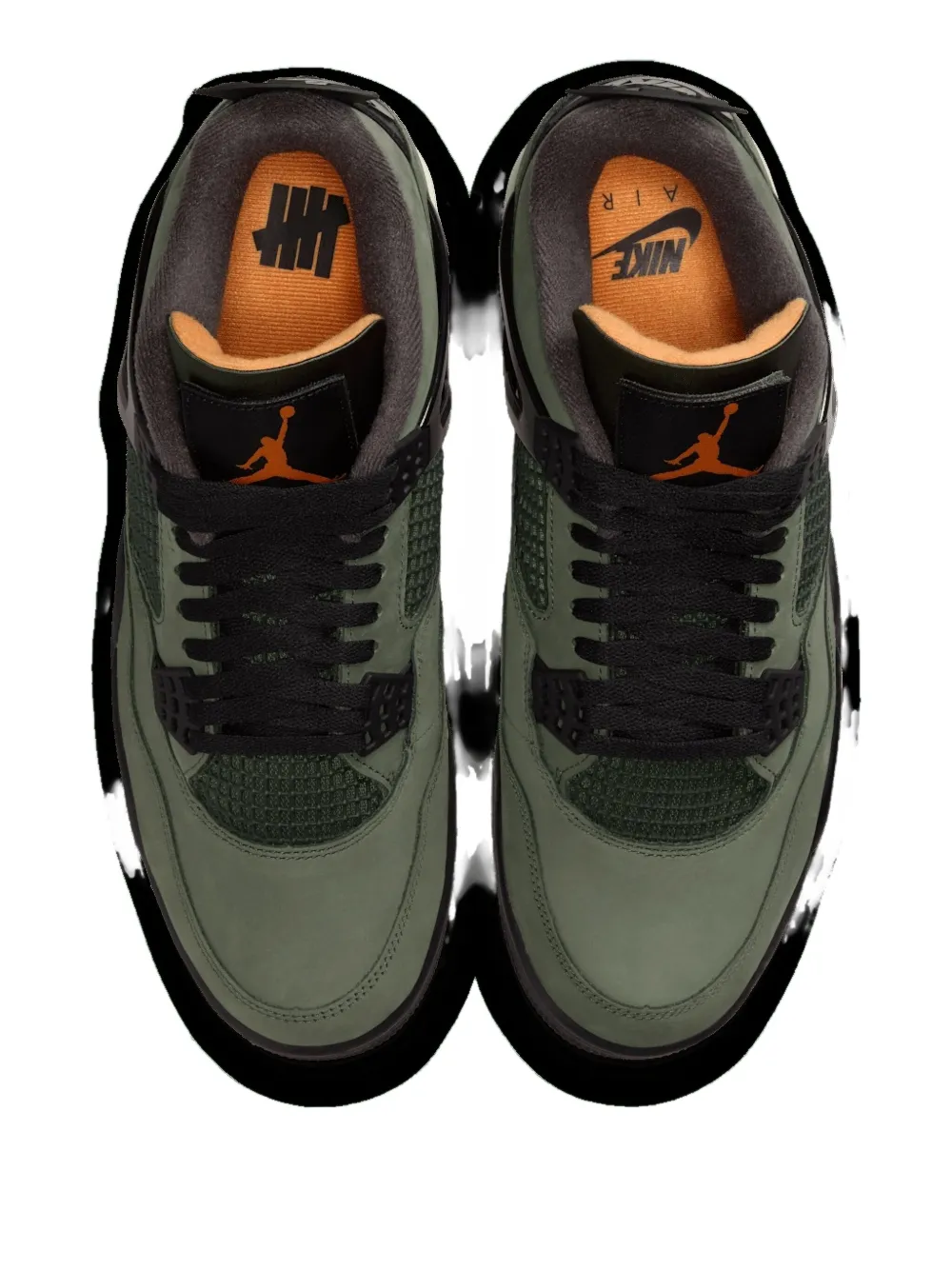 Кроссовки X UNDEFEATED 4 Retro Jordan, зеленый — фото 4