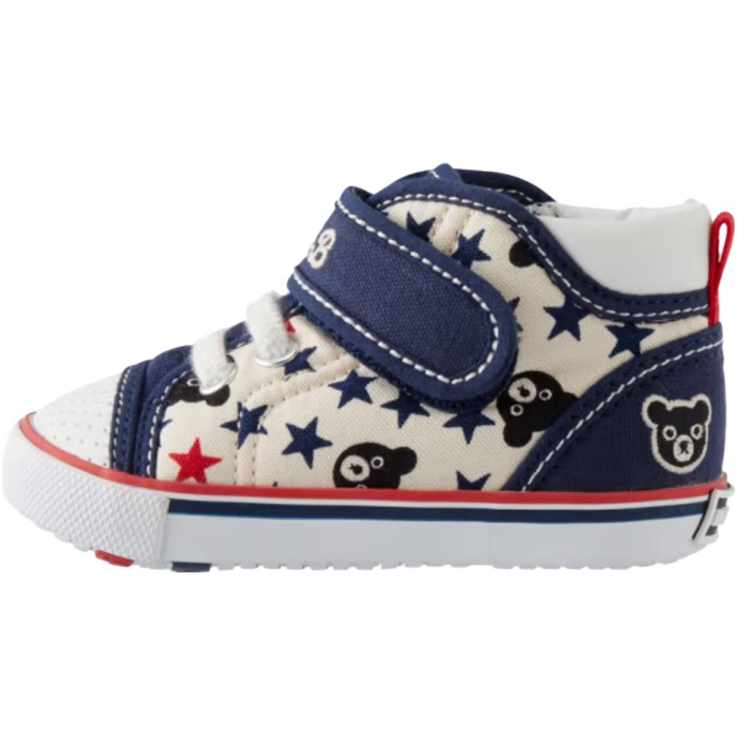 

Slip Resistant Anti Kick Mid top Toddler Shoes Infant And Toddler MIKI HOUSE, cyan