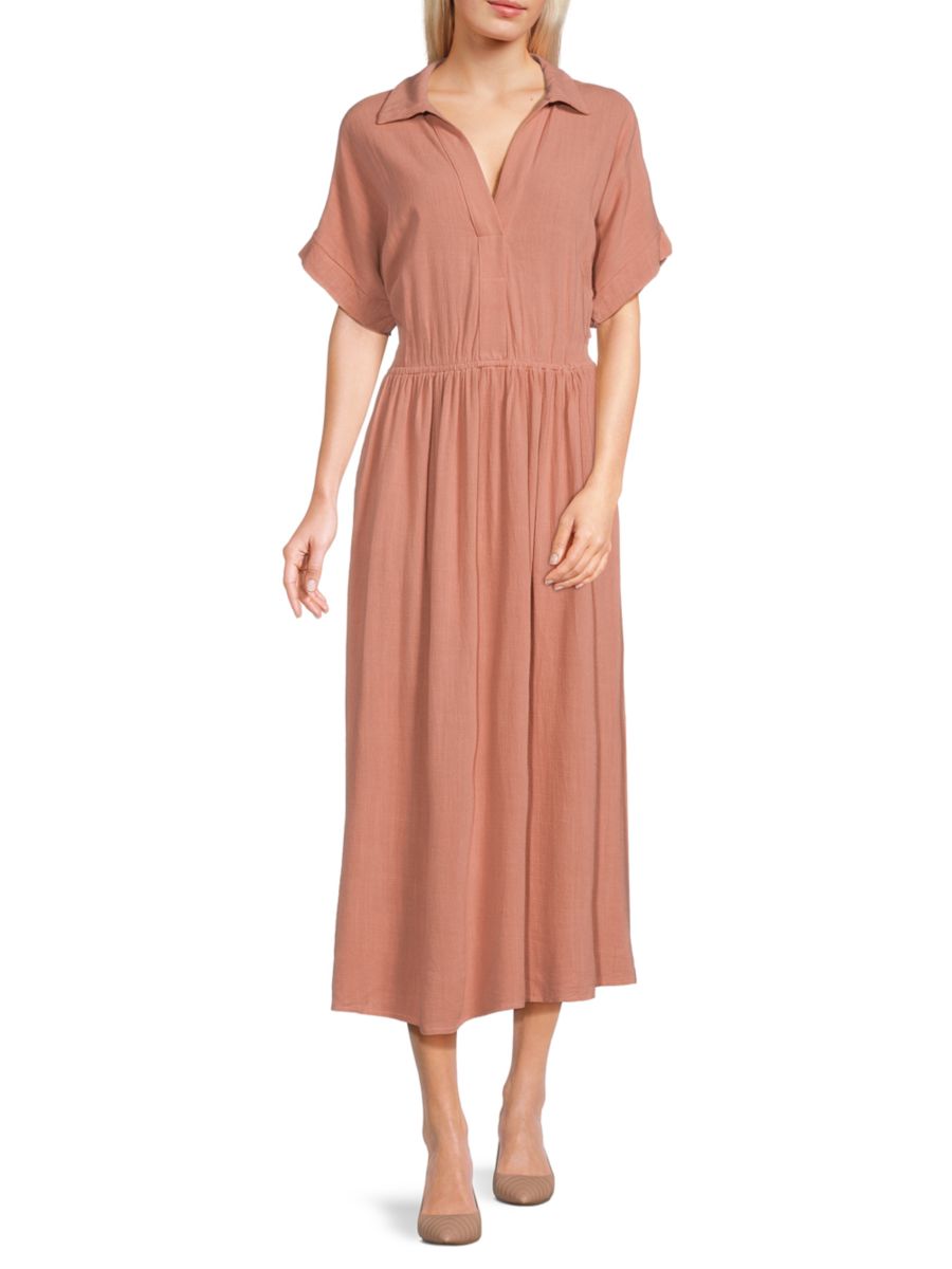 

Платье-миди с принтом Renee C., цвет Coral