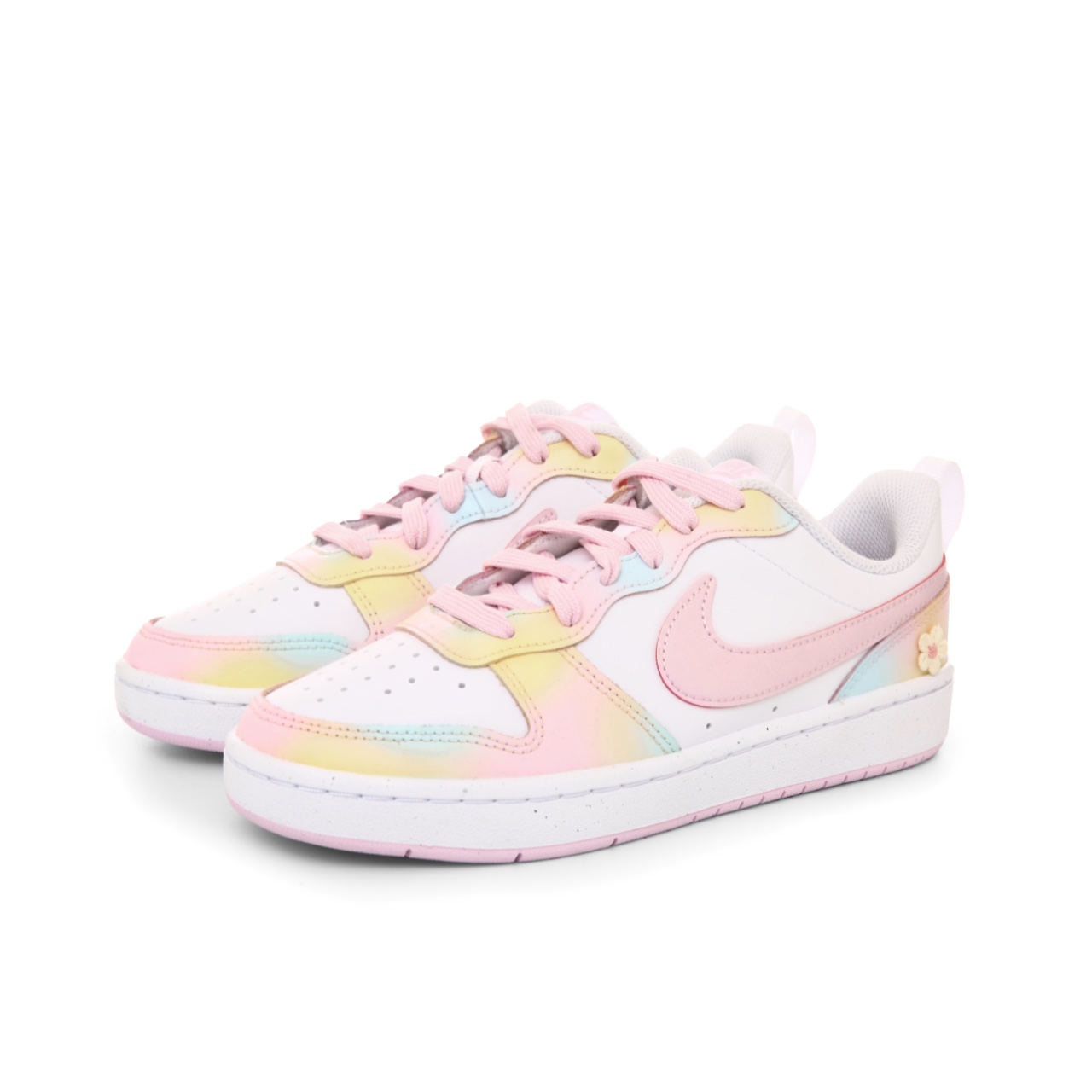 Nike Court Borough Slip Resistant Abrasion Resistant Low top Kids' Skateboarding Shoes White Pink Teenagers — фото 4