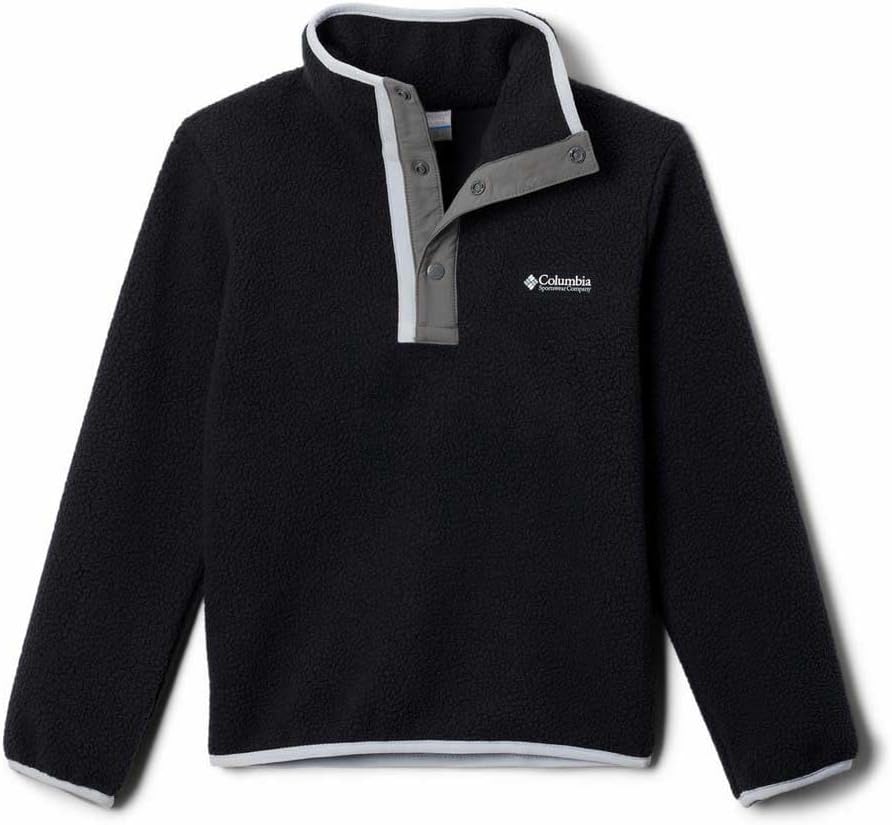 

Columbia девочки Helvetia Ii Half Snap Fleece (Little Kid/Big Kid), Black/City Grey
