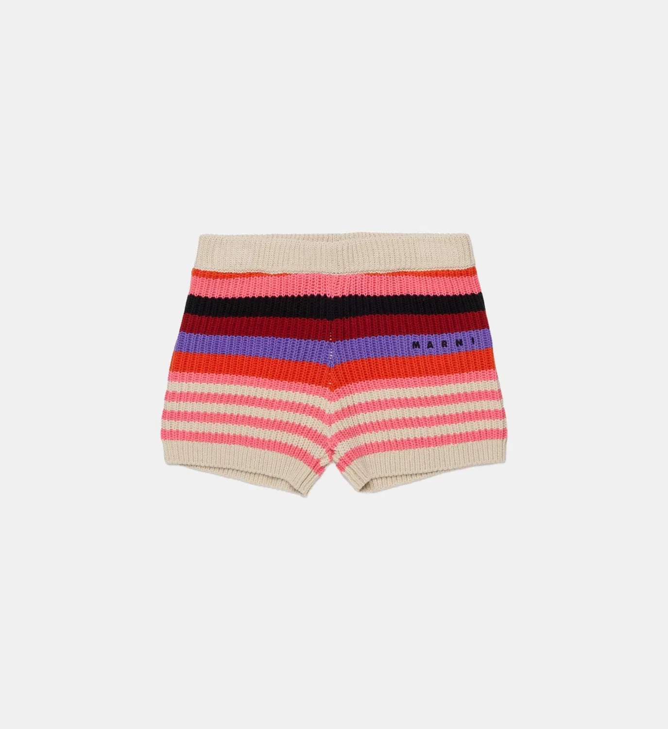 Шорты вязаные с логотипом Marni, розовый