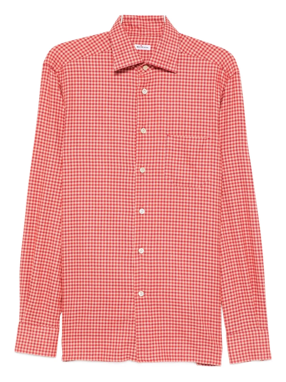 

Рубашка в клетку Kiton, оранжевый