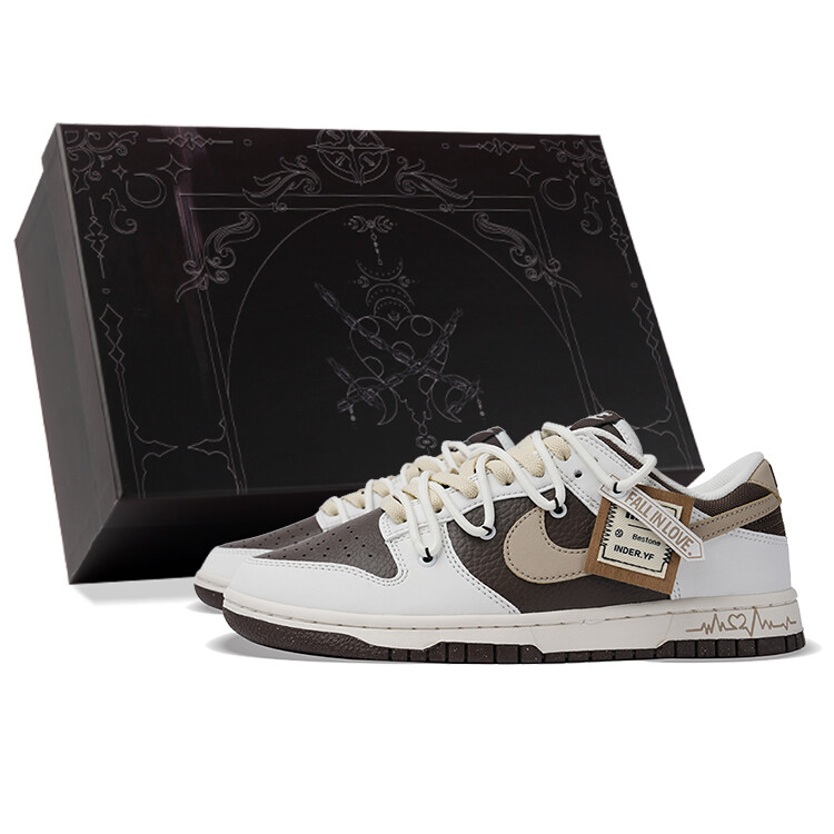 

Кроссовки Nike Dunk Skateboard Unisex Low-Top, белый/коричневый/бежевый
