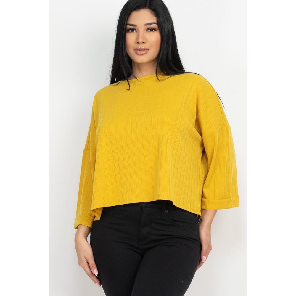 

Топ с заниженными плечами FASHNZFAB, цвет mustard