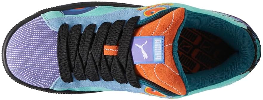 Мужские замшевые кроссовки PUMA XL Ddlm с шнуровкой, повседневные - синие, фиолетовые — фото 4