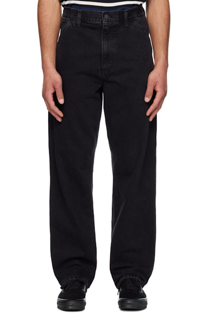 

Черные джинсы с защипом до колена Carhartt Work In Progress
