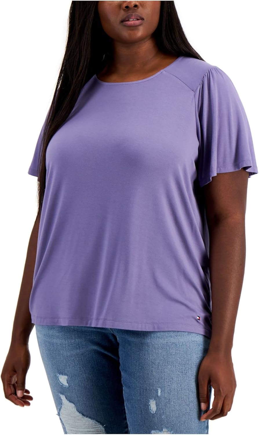 

Женская футболка Tommy Hilfiger с логотипом Double Heart, Heron