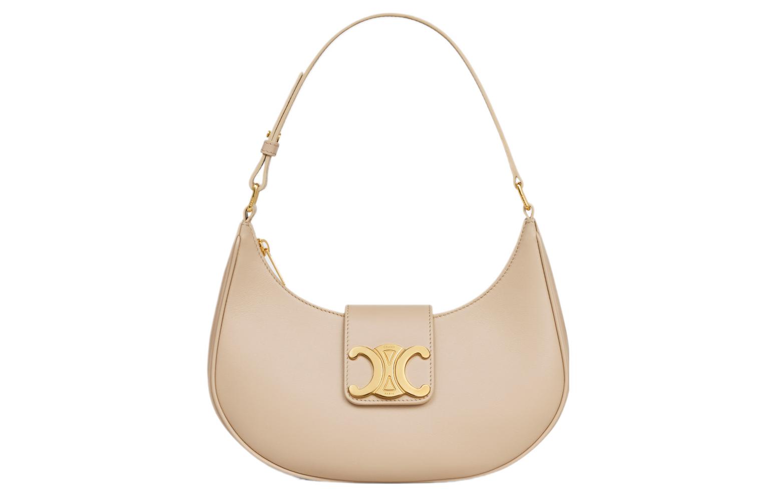 

Сумка AVATriomphe из гладкой коровьей кожи, женская, телесного цвета CELINE
