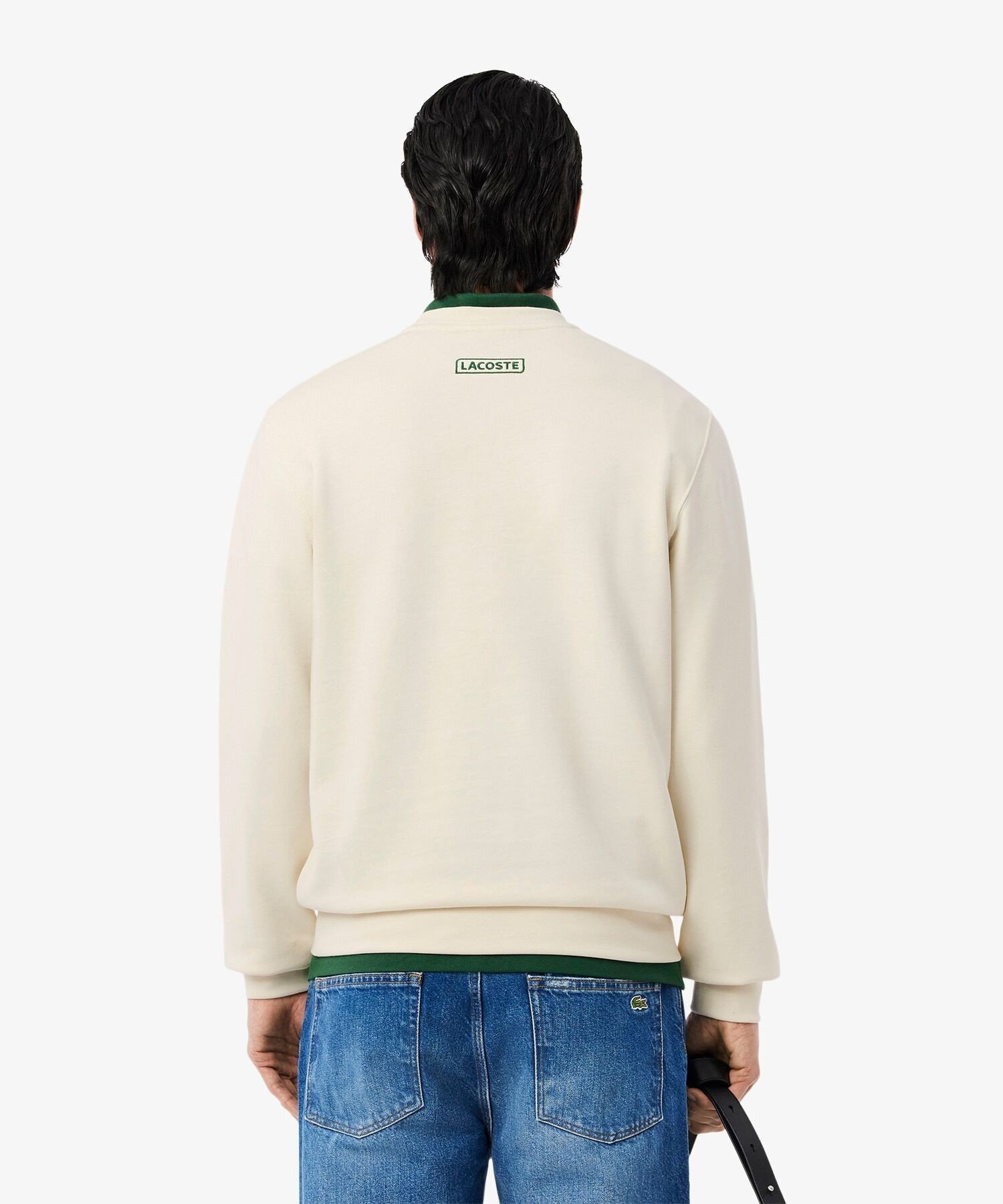 Свитшот с круглым вырезом в теннисном стиле от Heritage LACOSTE, Off white — фото 3
