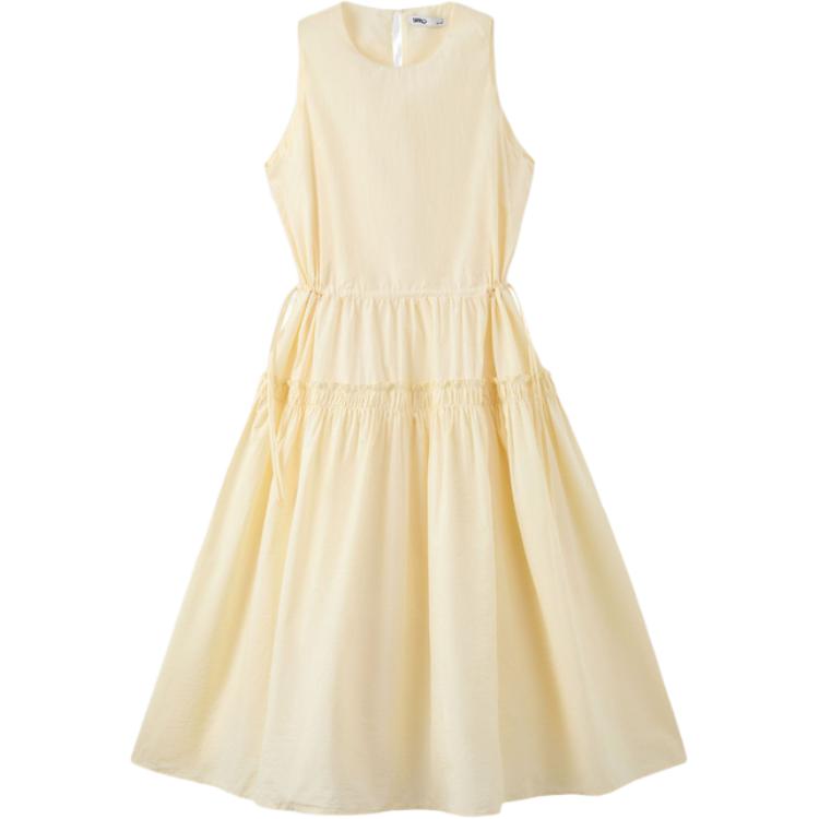 

Женское платье без рукавов с круглым вырезом, средней длины SPAO, айвори белый