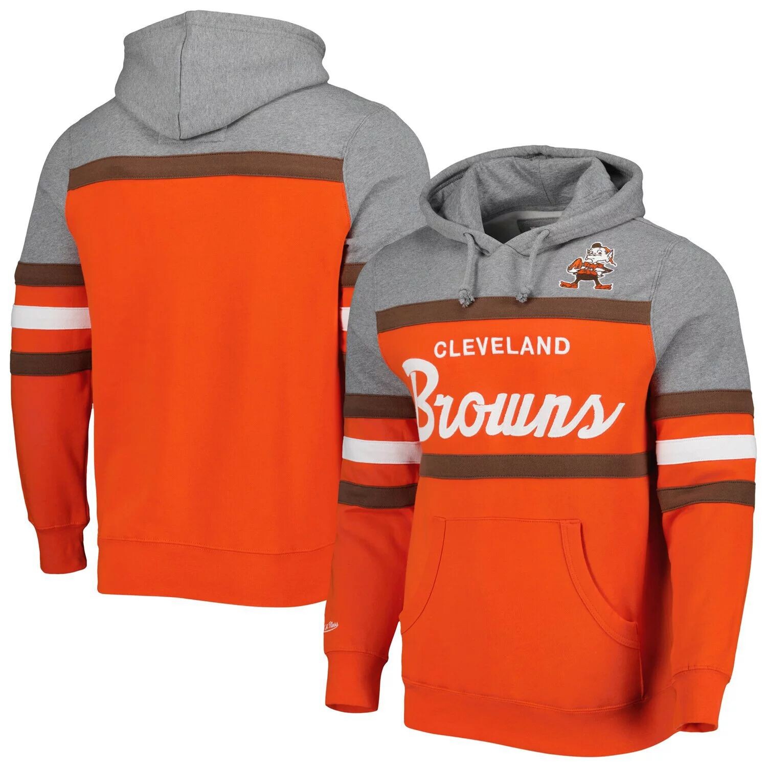 

Мужская толстовка с капюшоном Mitchell & Ness оранжевого/серого цвета Cleveland Browns Head Coach, Оранжевый, Мужская толстовка с капюшоном Mitchell & Ness оранжевого/серого цвета Cleveland Browns Head Coach