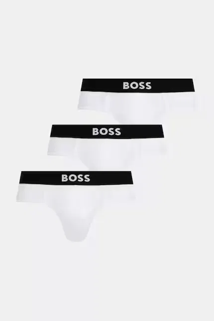 Боксеры мужские из хлопка с эластаном HipBr 3 шт BOSS, белый