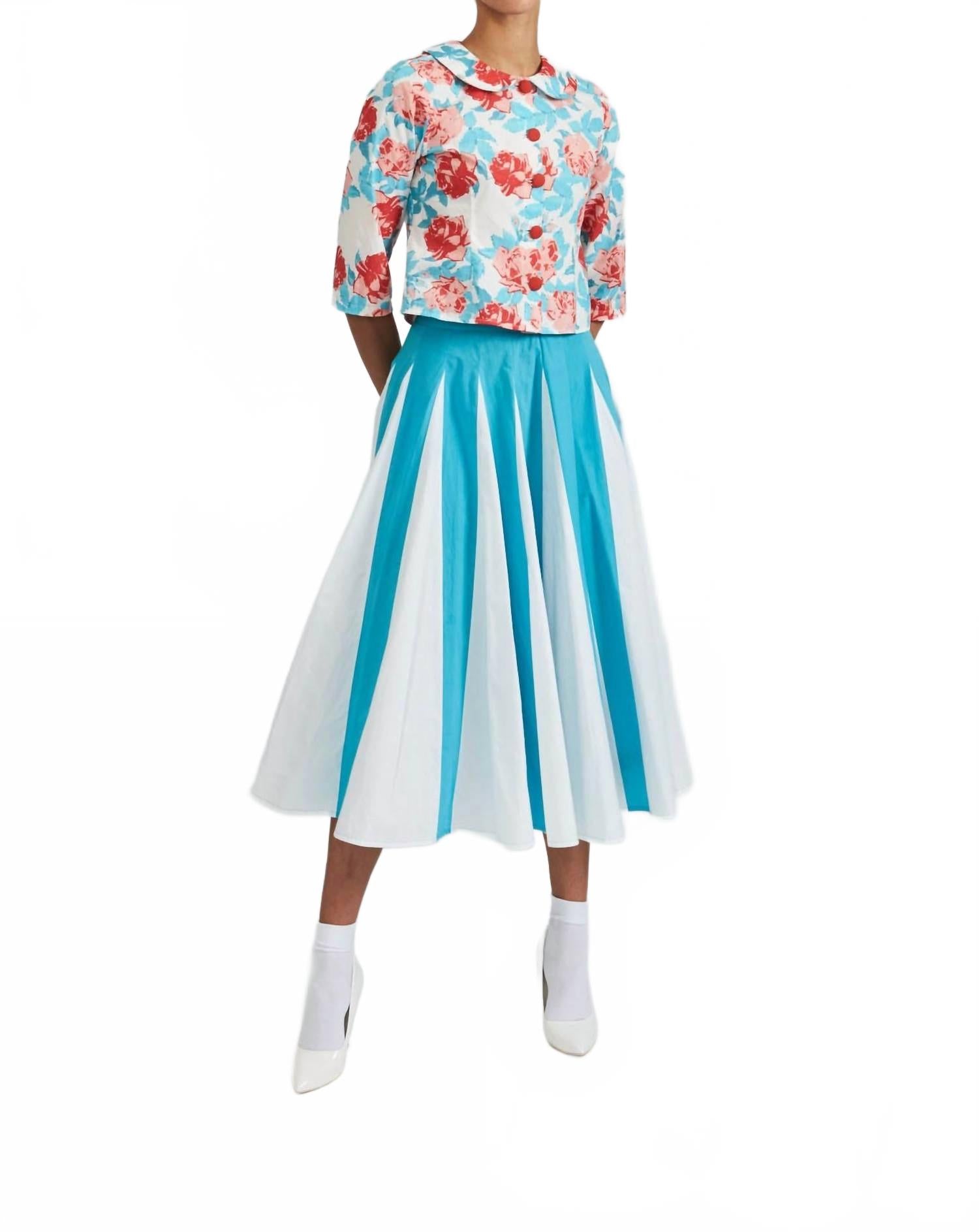 

Фрейя Юбка в неопреновом синем Batsheva