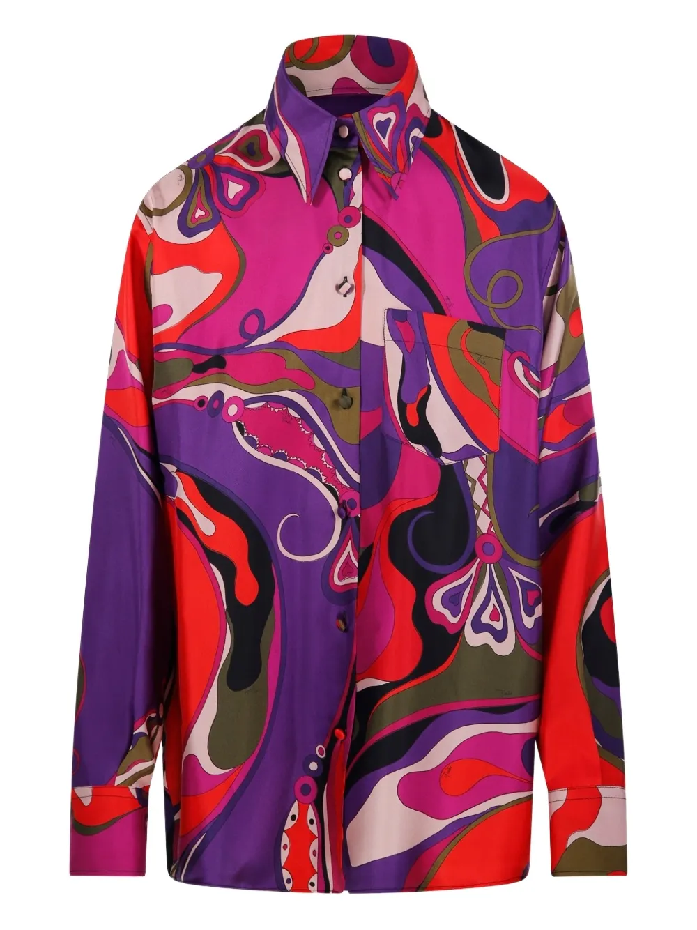 

Рубашка с графическим узором PUCCI, фиолетовый