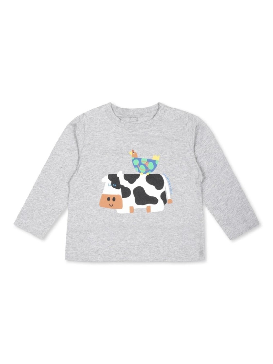 

Stella McCartney Kids футболка с принтом коровы, серый
