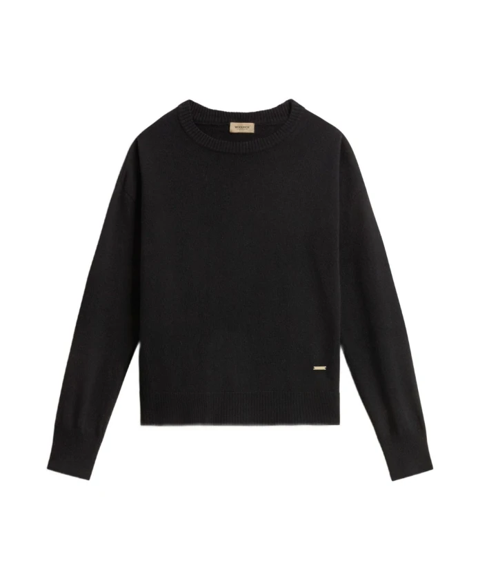 

Элегантный черный пуловер AW25 Woolrich, черный